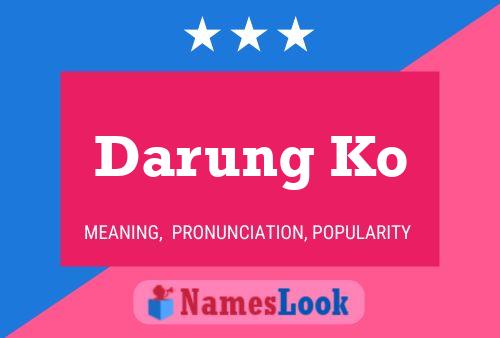 Poster del nome Darung Ko