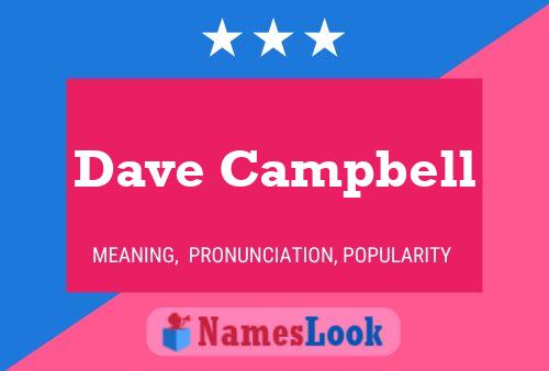 Poster del nome Dave Campbell