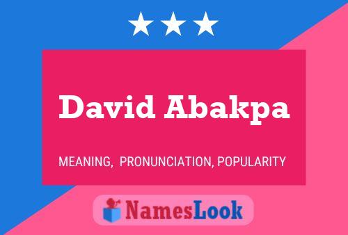 Poster del nome David Abakpa