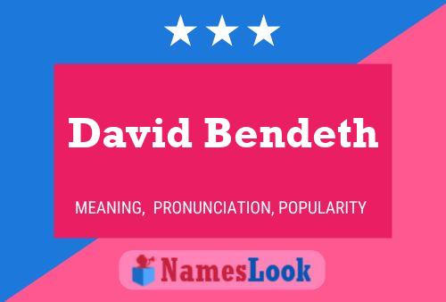 Poster del nome David Bendeth