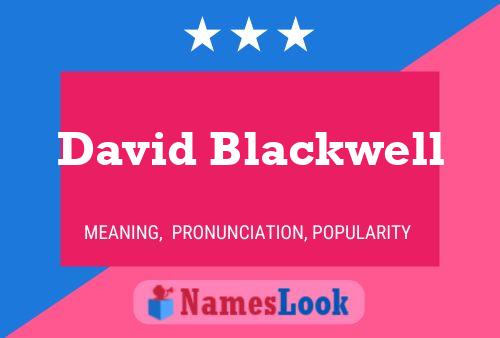 Poster del nome David Blackwell