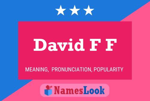 Poster del nome David F F