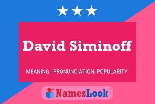 Poster del nome David Siminoff