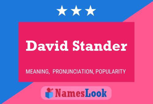 Poster del nome David Stander