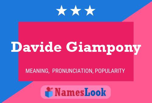 Poster del nome Davide Giampony