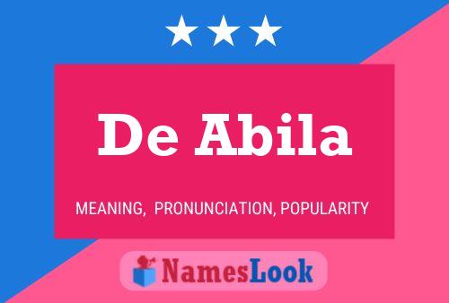 Poster del nome De Abila