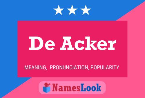 Poster del nome De Acker