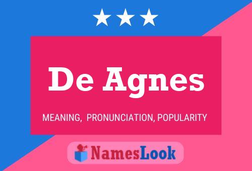 Poster del nome De Agnes