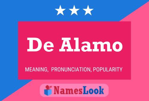 Poster del nome De Alamo