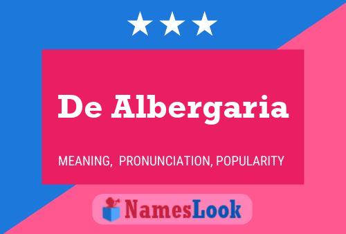 Poster del nome De Albergaria