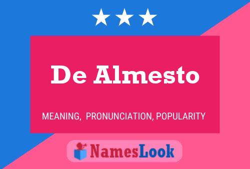 Poster del nome De Almesto