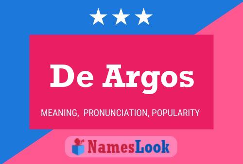 Poster del nome De Argos