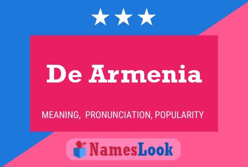 Poster del nome De Armenia