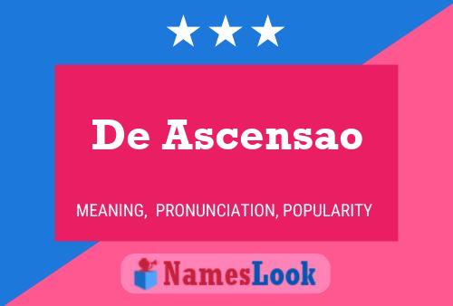 Poster del nome De Ascensao