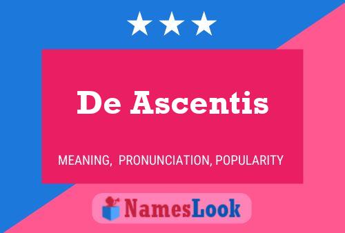 Poster del nome De Ascentis