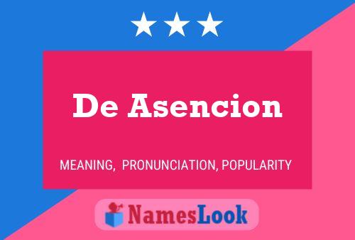 Poster del nome De Asencion