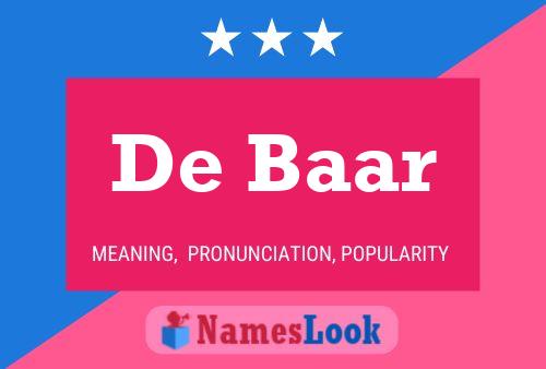 Poster del nome De Baar