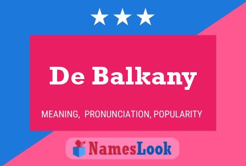 Poster del nome De Balkany