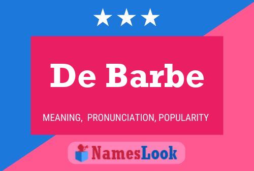 Poster del nome De Barbe