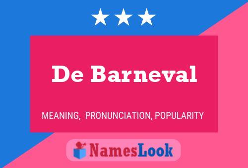 Poster del nome De Barneval