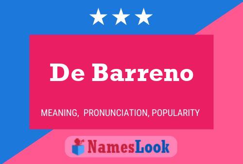 Poster del nome De Barreno