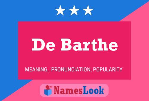 Poster del nome De Barthe