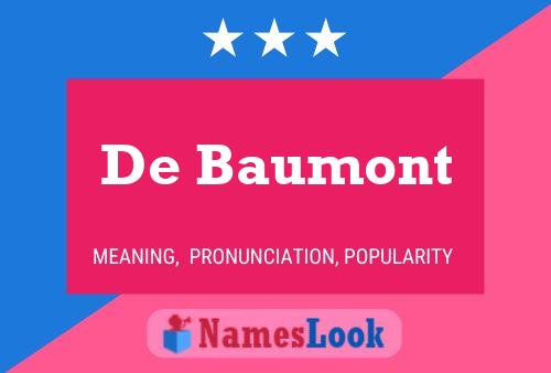 Poster del nome De Baumont