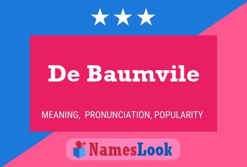 Poster del nome De Baumvile