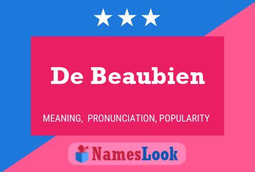 Poster del nome De Beaubien