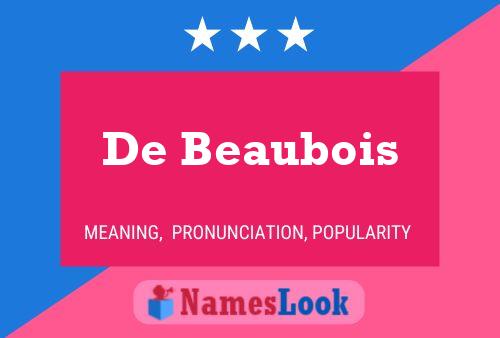 Poster del nome De Beaubois