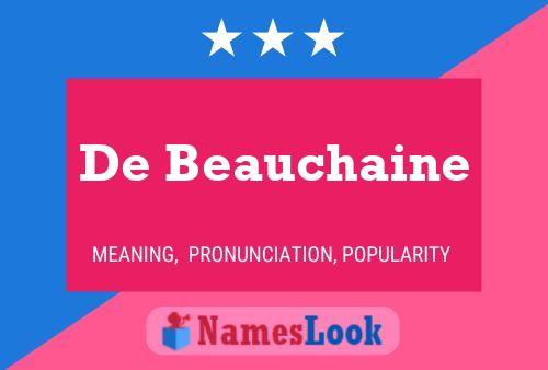 Poster del nome De Beauchaine