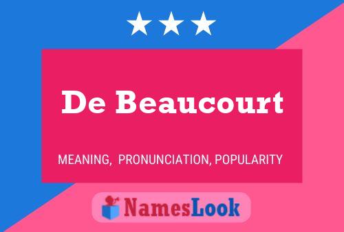 Poster del nome De Beaucourt