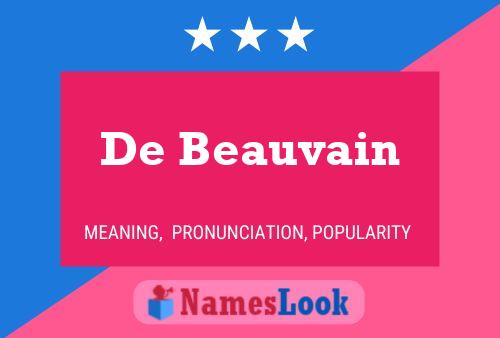 Poster del nome De Beauvain