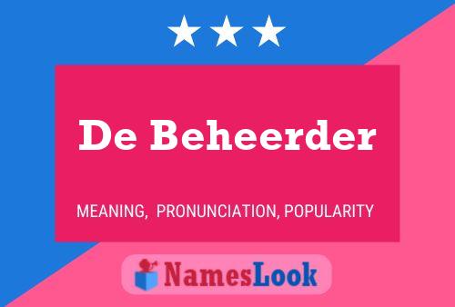 Poster del nome De Beheerder