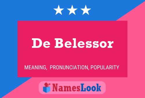 Poster del nome De Belessor