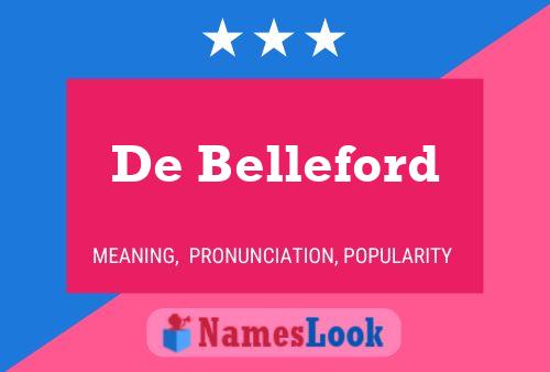 Poster del nome De Belleford