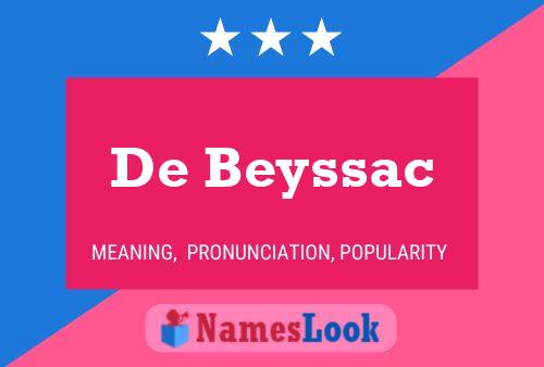 Poster del nome De Beyssac