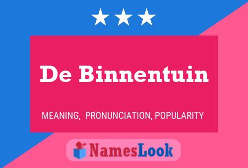 Poster del nome De Binnentuin