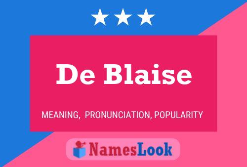 Poster del nome De Blaise