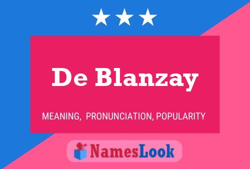 Poster del nome De Blanzay