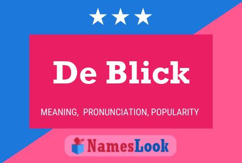 Poster del nome De Blick