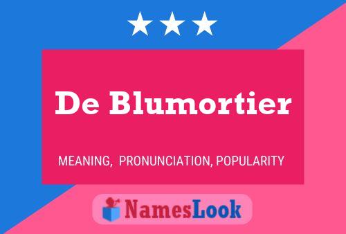 Poster del nome De Blumortier