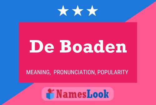 Poster del nome De Boaden