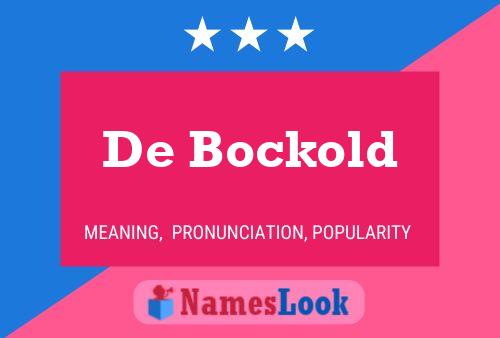 Poster del nome De Bockold