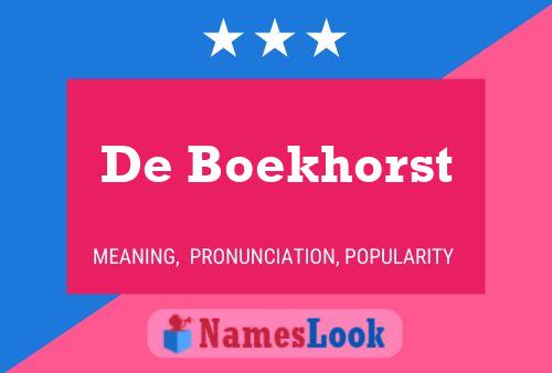 Poster del nome De Boekhorst