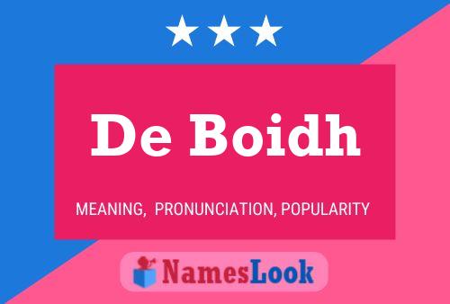 Poster del nome De Boidh