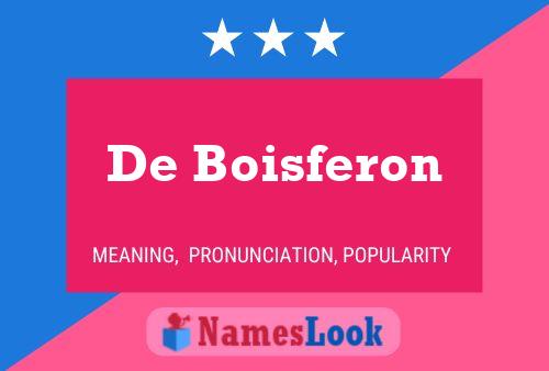 Poster del nome De Boisferon