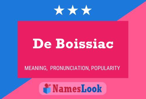 Poster del nome De Boissiac