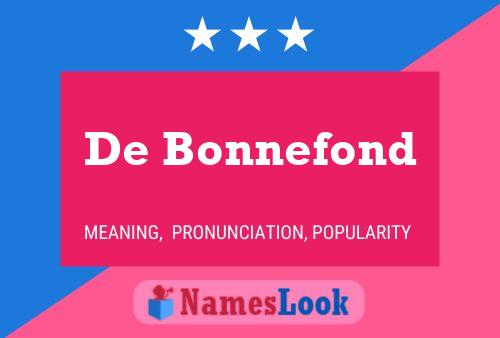 Poster del nome De Bonnefond