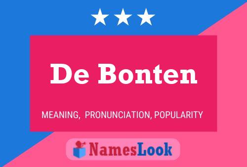 Poster del nome De Bonten